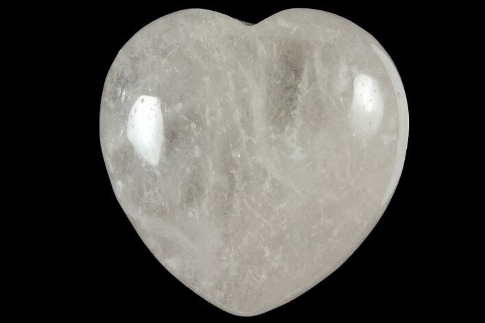 1.6" Polished Clear Quartz Heart - Photo 1